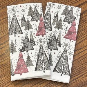 Festive Tree Patterned Towels